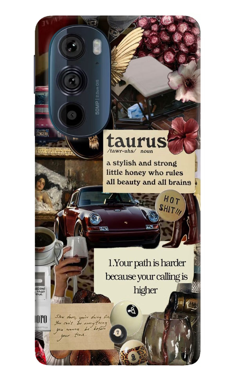 Taurus Zodiac Moto Edge 30 Pro Back Cover, Hard case