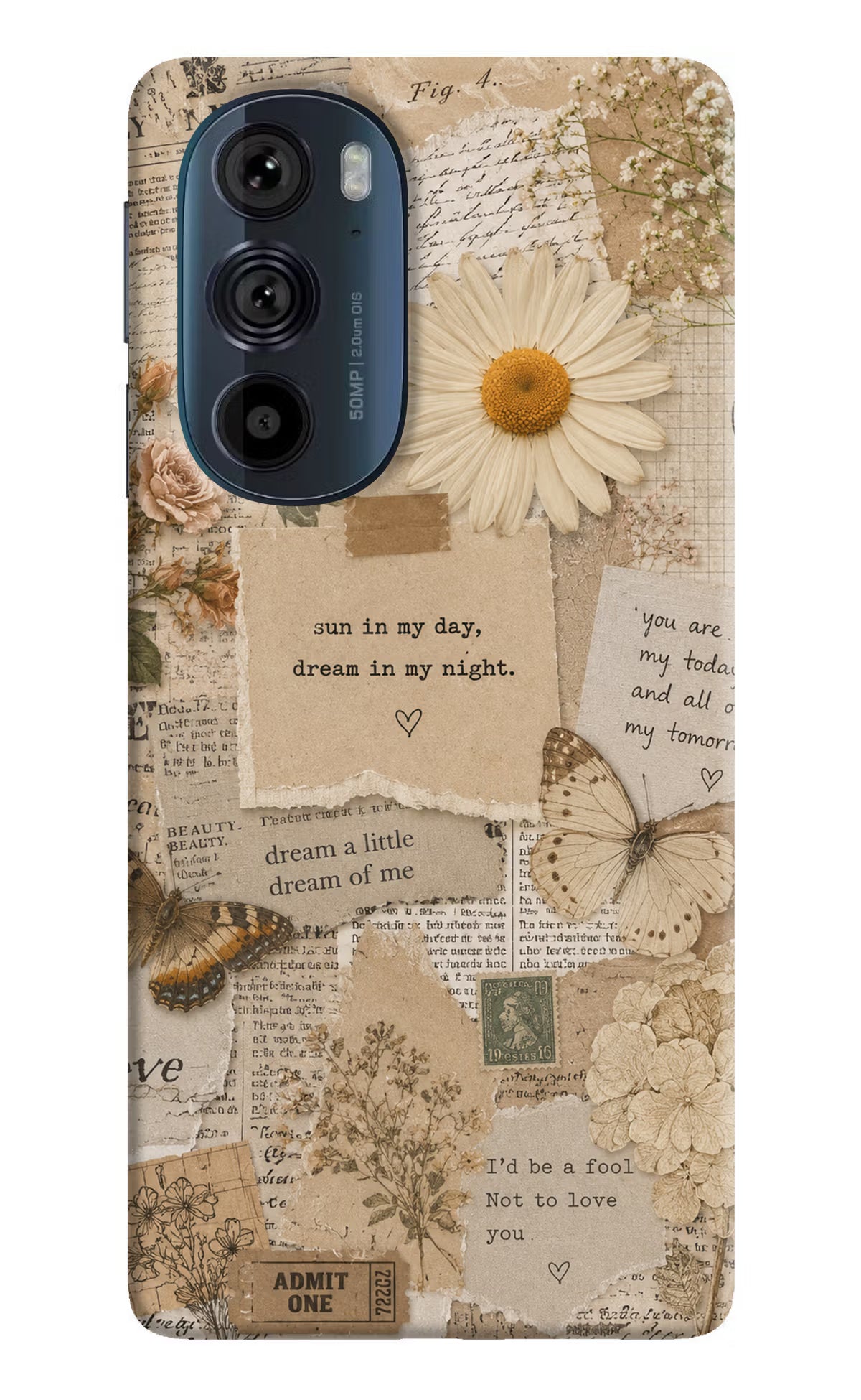 Vintage case Moto Edge 30 Pro Back Cover