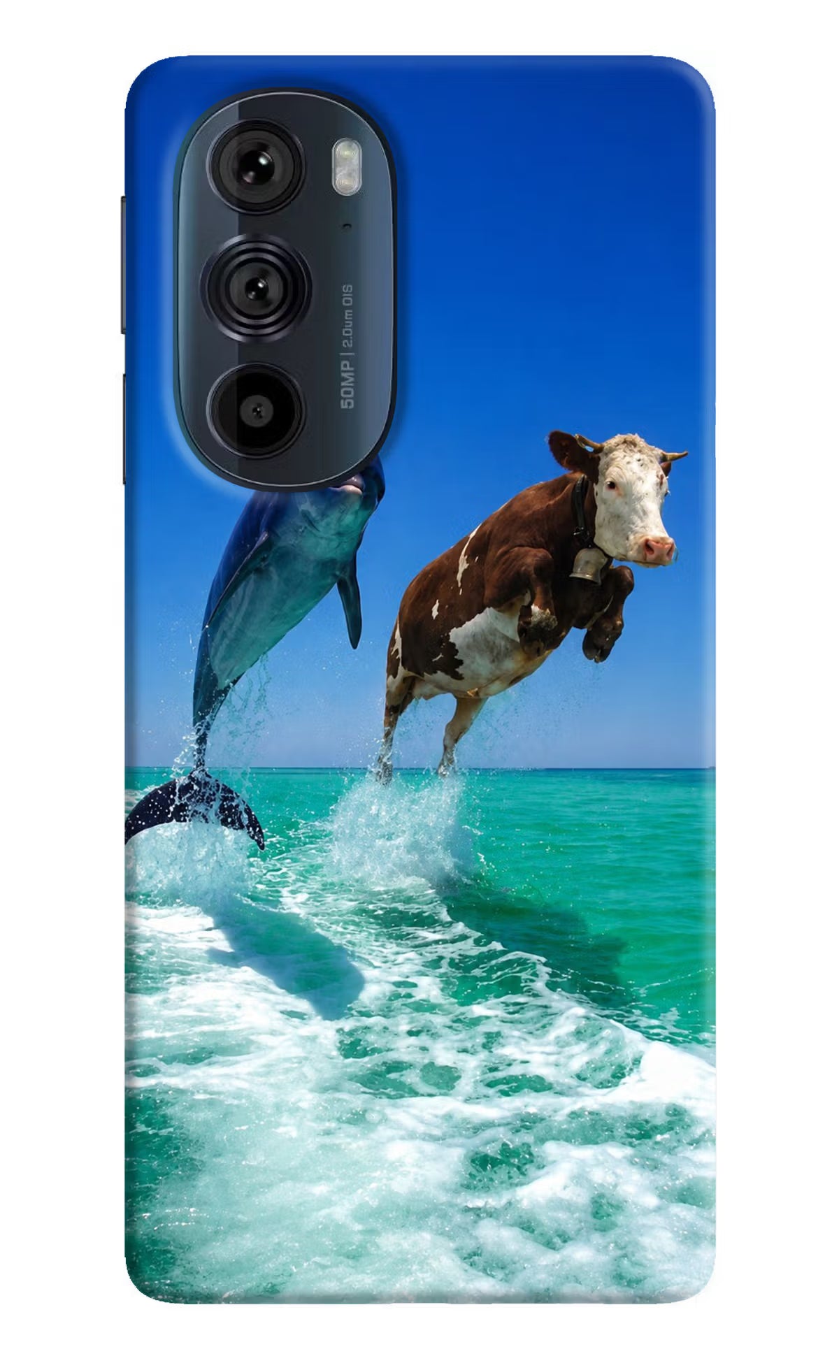 Dolphin vs Cow Moto Edge 30 Pro Back Cover