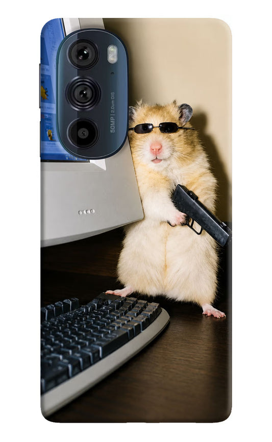 Hacker Hamster Moto Edge 30 Pro Hard Case Back Cover by Casekaro