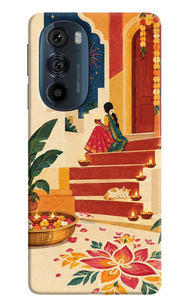 Diwali Rangoli Moto Edge 30 Pro Back Cover
