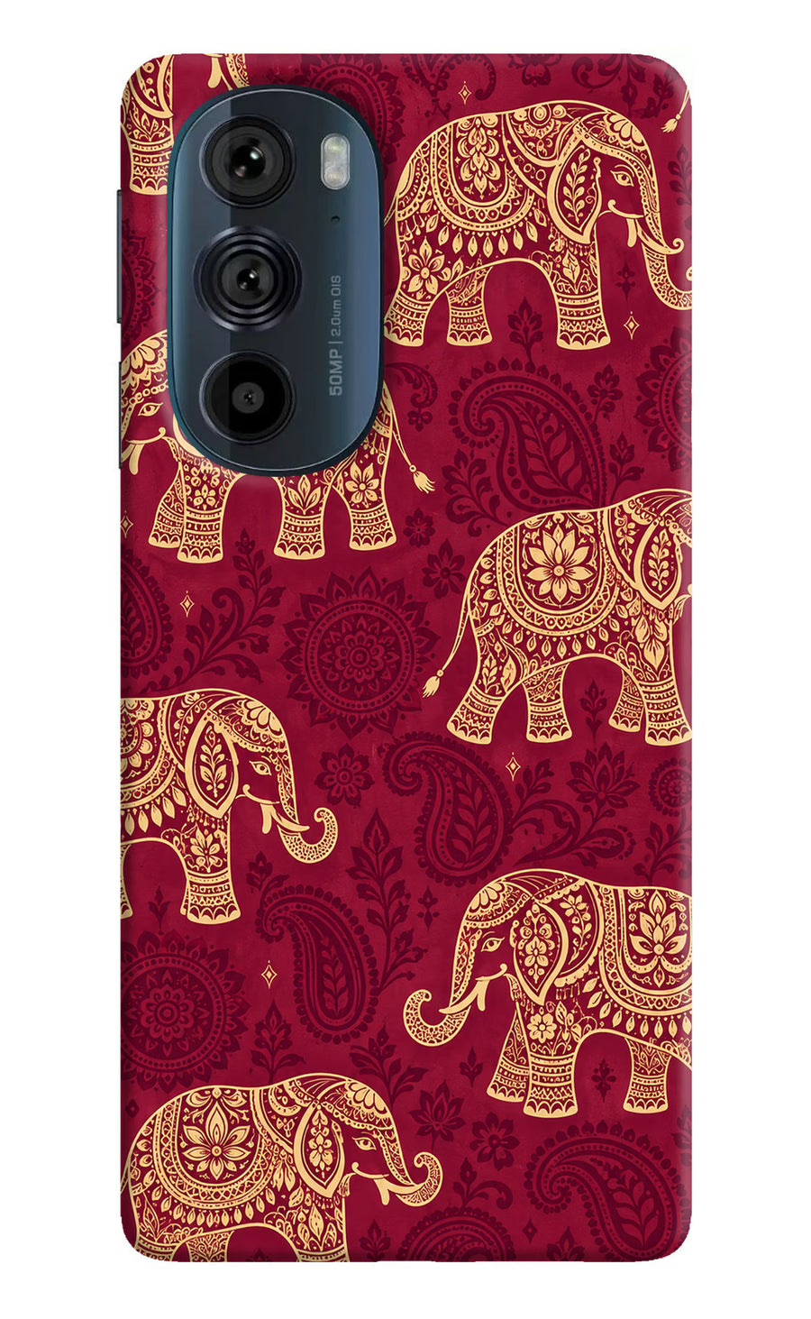 Maroon Elephant Moto Edge 30 Pro Back Cover, Hard case