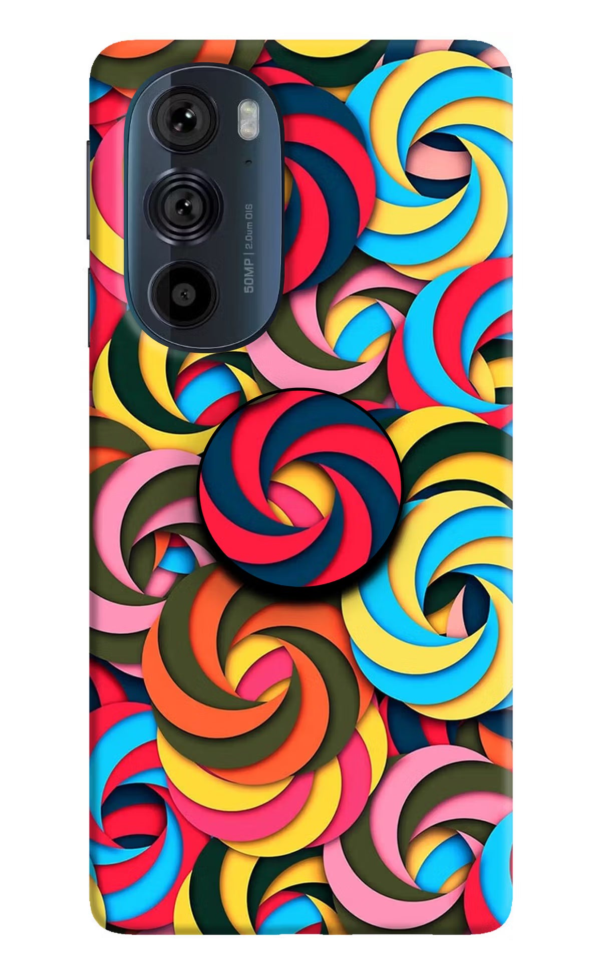 Spiral Pattern Moto Edge 30 Pro Pop Case by Casekaro