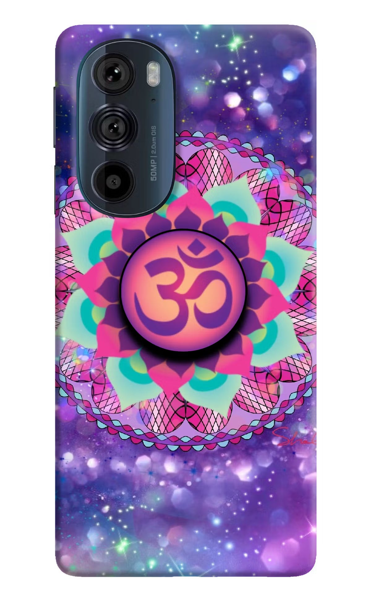 Om Purple Moto Edge 30 Pro Pop Case by Casekaro