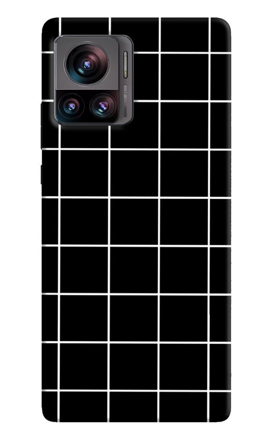 White Grid Moto Edge 30 Ultra Back Cover