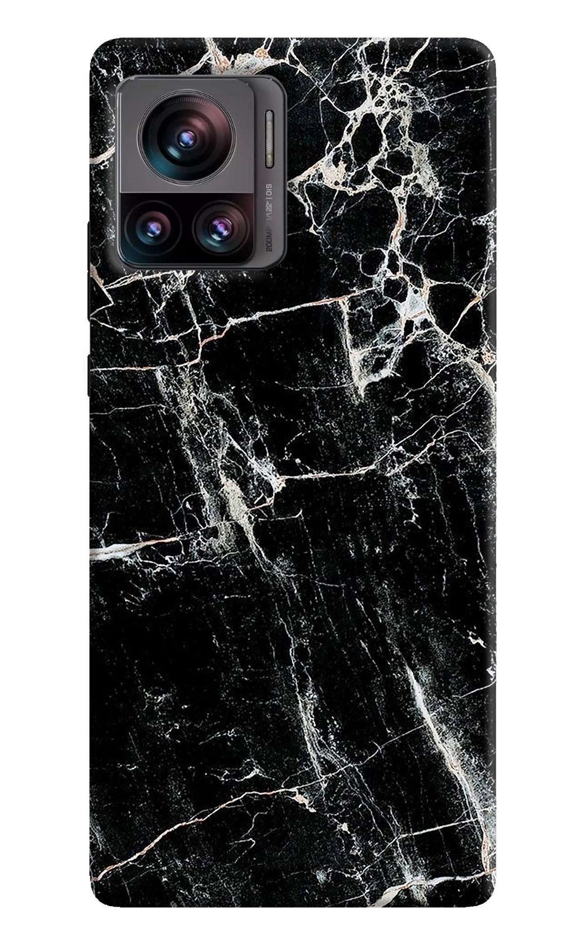 Black Marble Texture Moto Edge 30 Ultra Back Cover