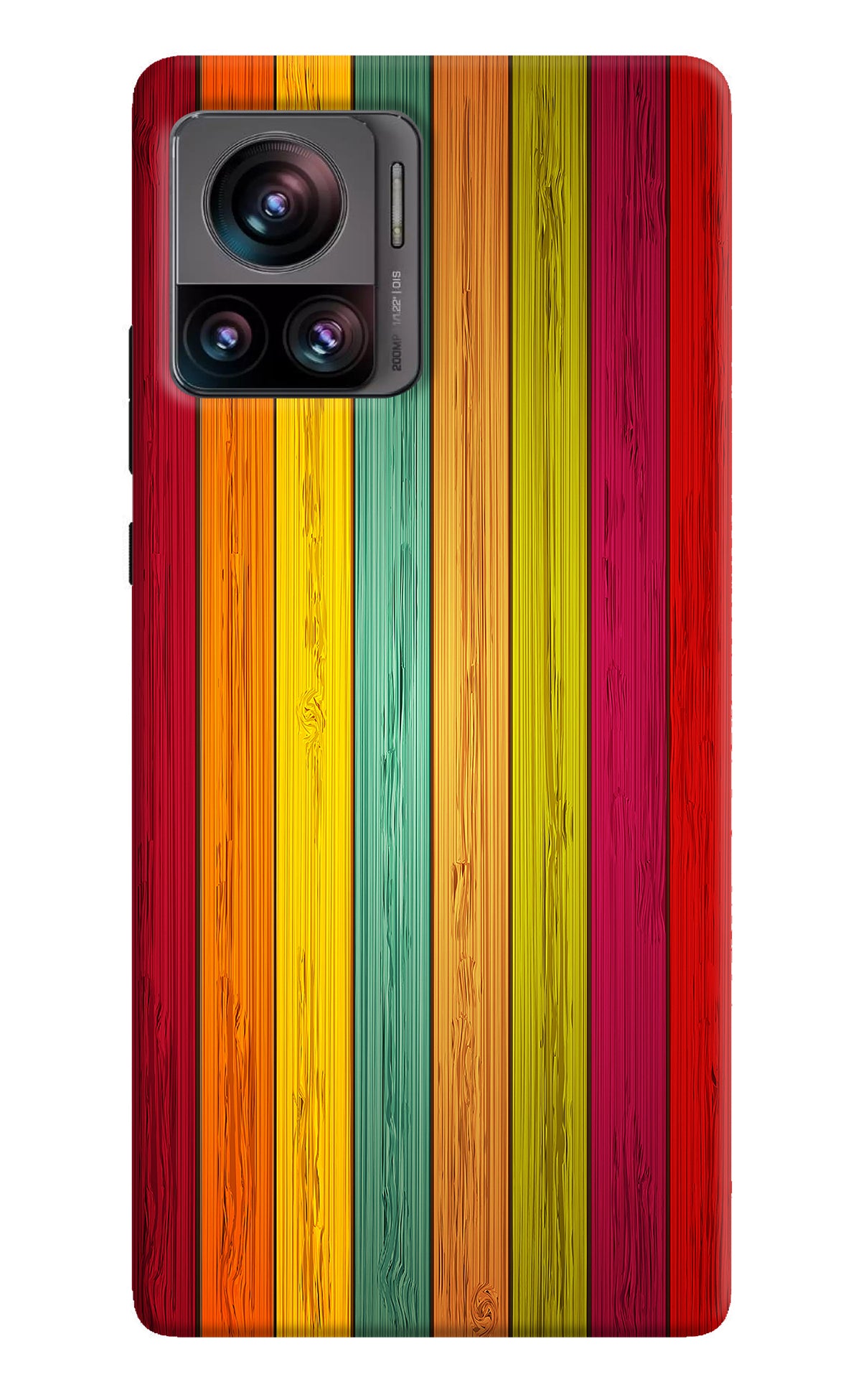 Multicolor Wooden Moto Edge 30 Ultra Back Cover