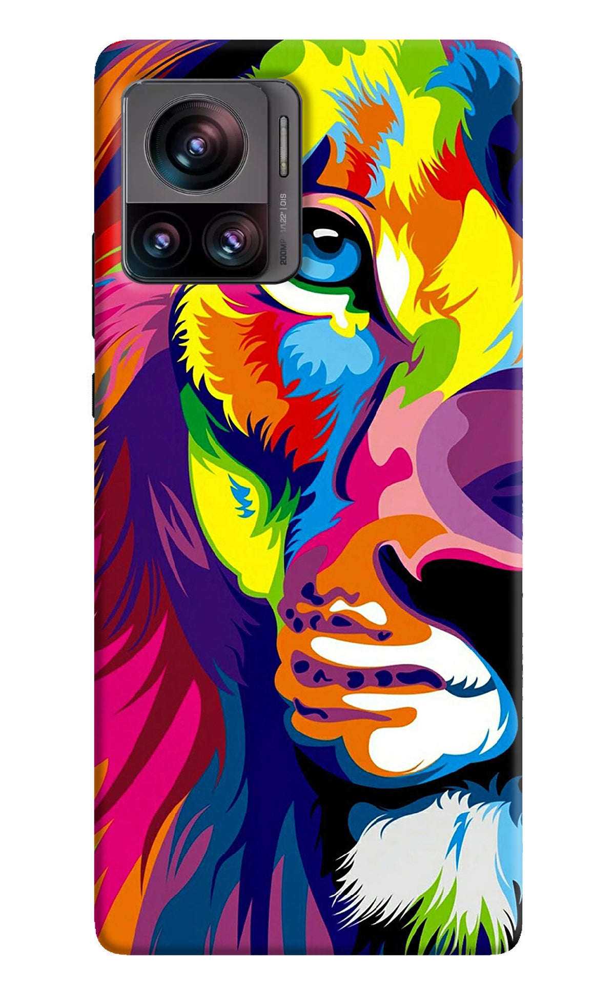 Lion Half Face Moto Edge 30 Ultra Back Cover