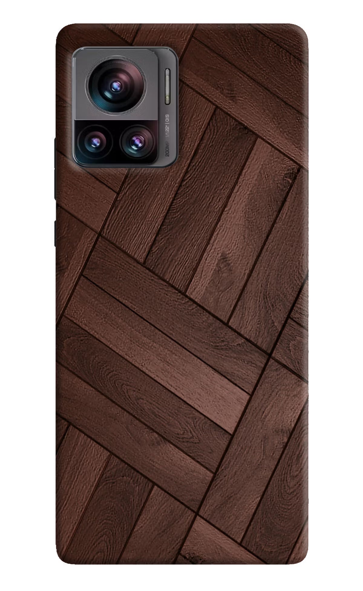 Wooden Texture Design Moto Edge 30 Ultra Hard Case Back Cover by Casekaro