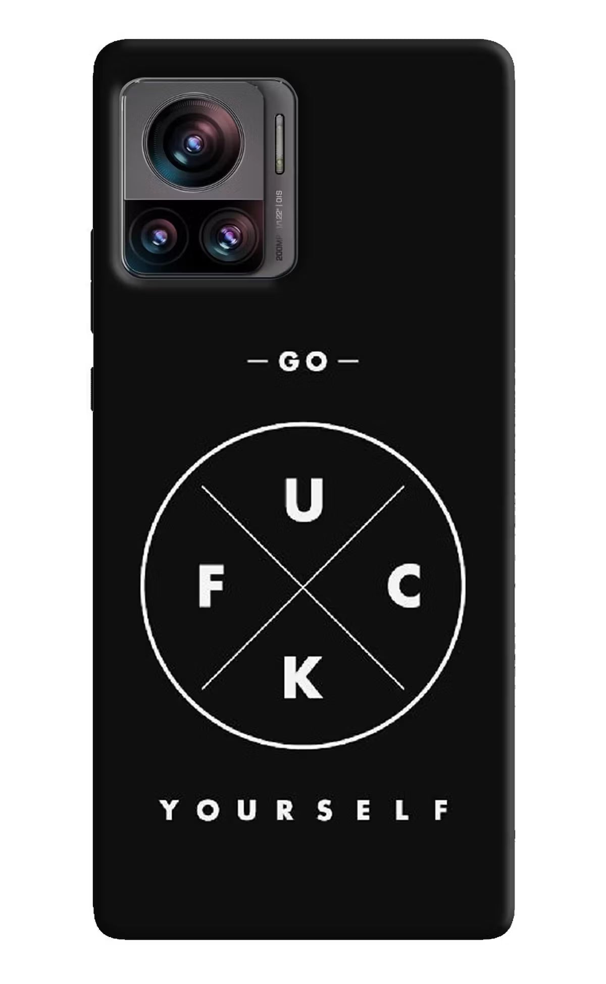 Go Fuck Yourself Moto Edge 30 Ultra Hard Case Back Cover by Casekaro