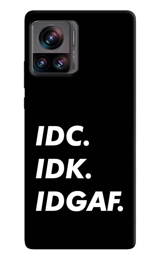 Idc Idk Idgaf Moto Edge 30 Ultra Hard Case Back Cover by Casekaro