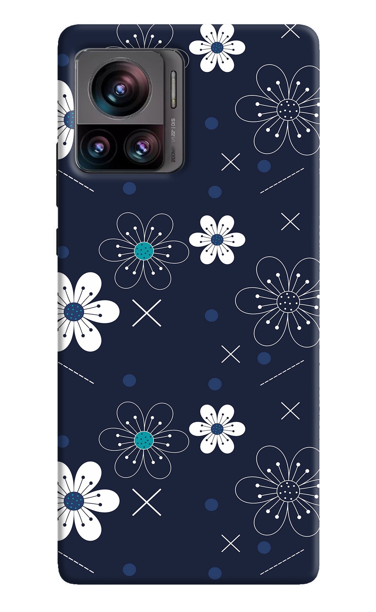 Flowers Moto Edge 30 Ultra Back Cover