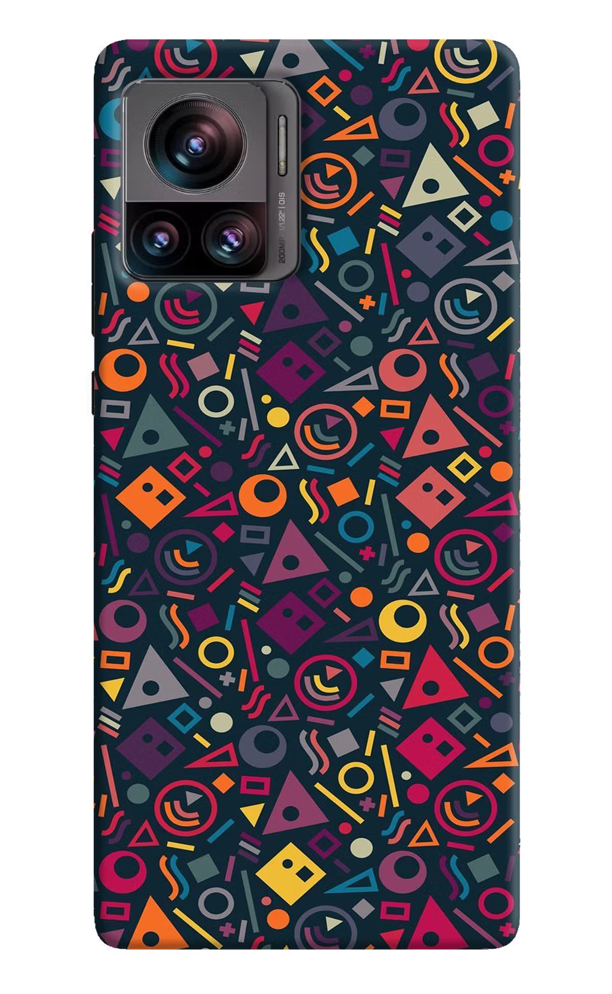 Geometric Abstract Moto Edge 30 Ultra Hard Case Back Cover by Casekaro