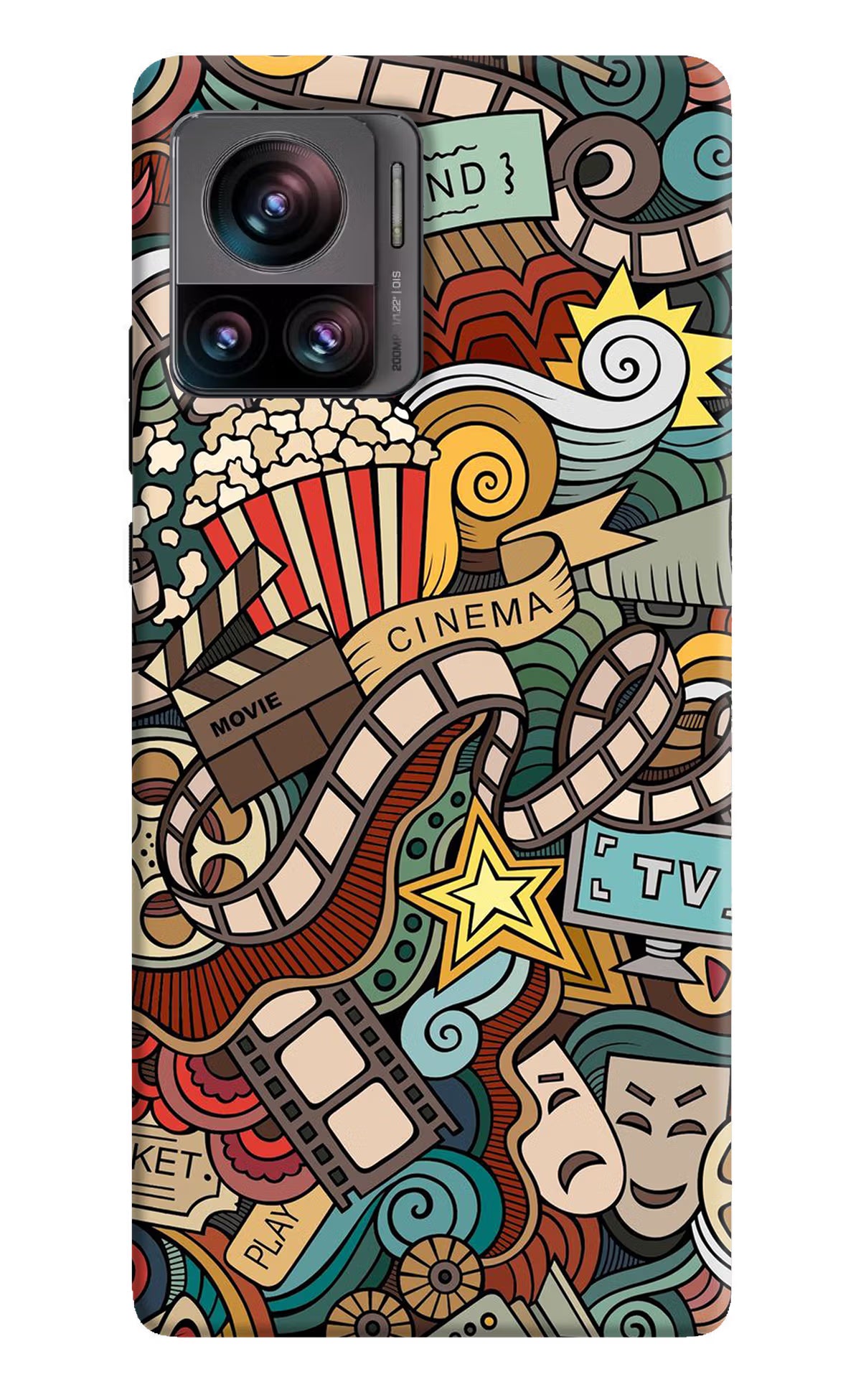 Cinema Abstract Moto Edge 30 Ultra Hard Case Back Cover by Casekaro