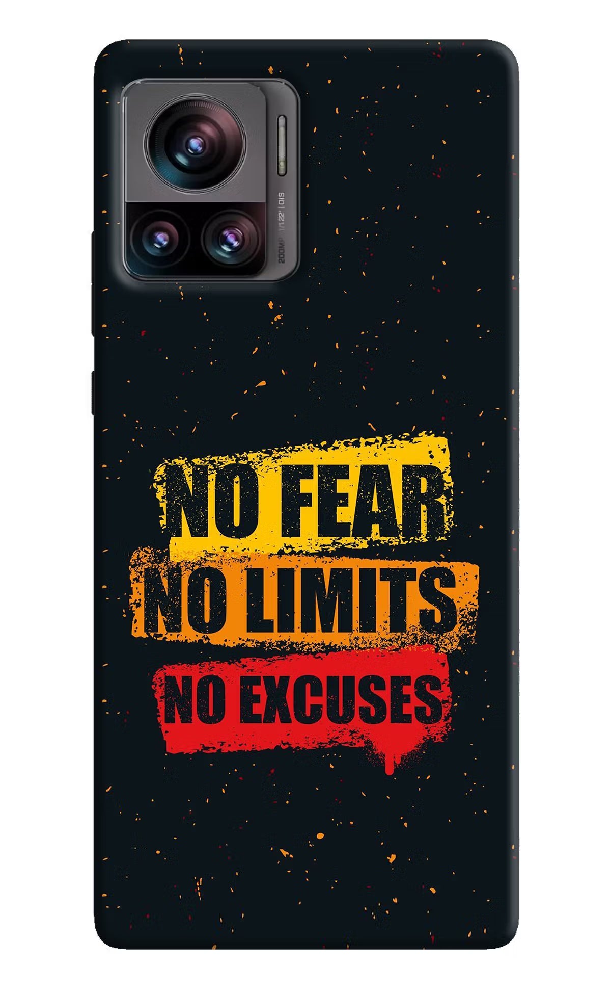 No Fear No Limits No Excuse Moto Edge 30 Ultra Hard Case Back Cover by Casekaro