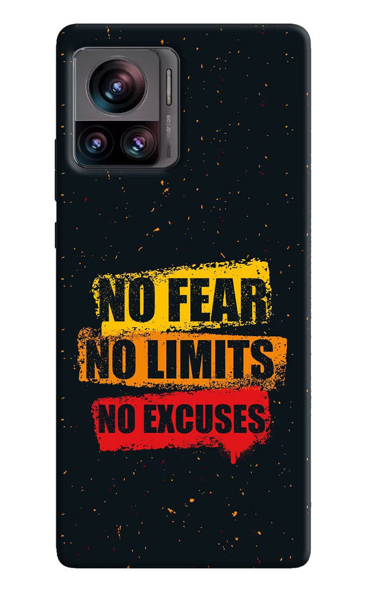 No Fear No Limits No Excuse Moto Edge 30 Ultra Hard Case Back Cover by Casekaro