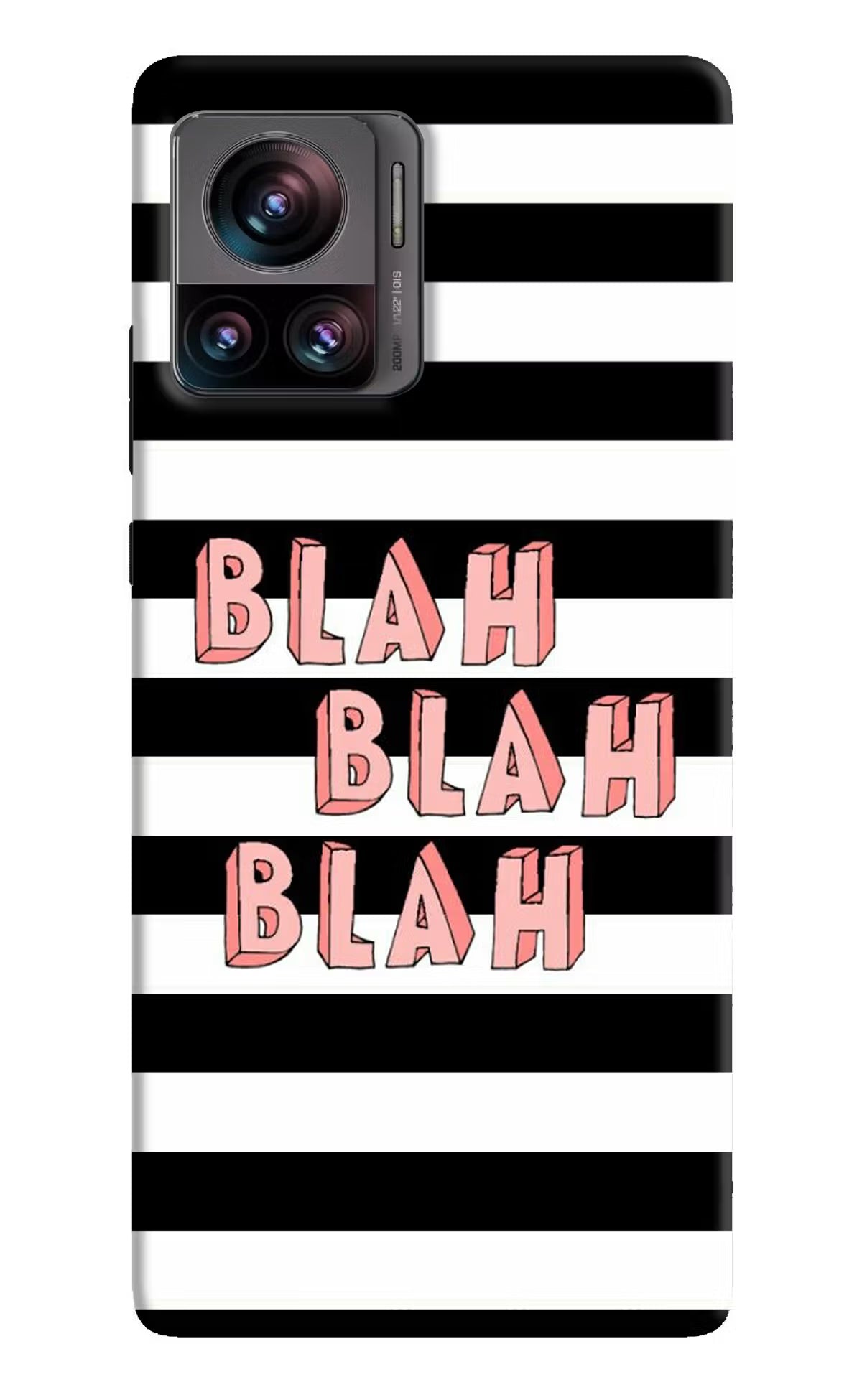 Blah Blah Blah Moto Edge 30 Ultra Hard Case Back Cover by Casekaro