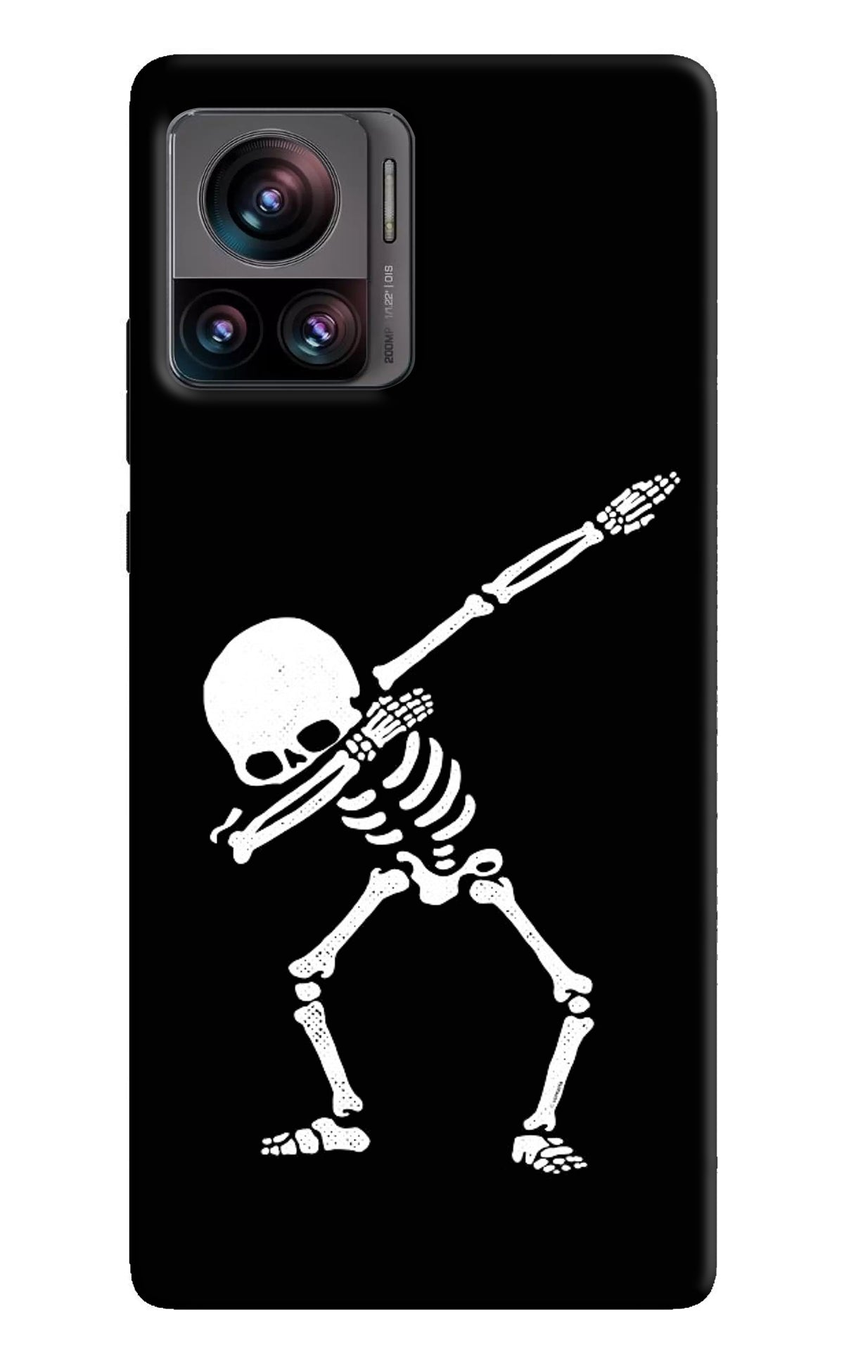 Dabbing Skeleton Art Moto Edge 30 Ultra Back Cover