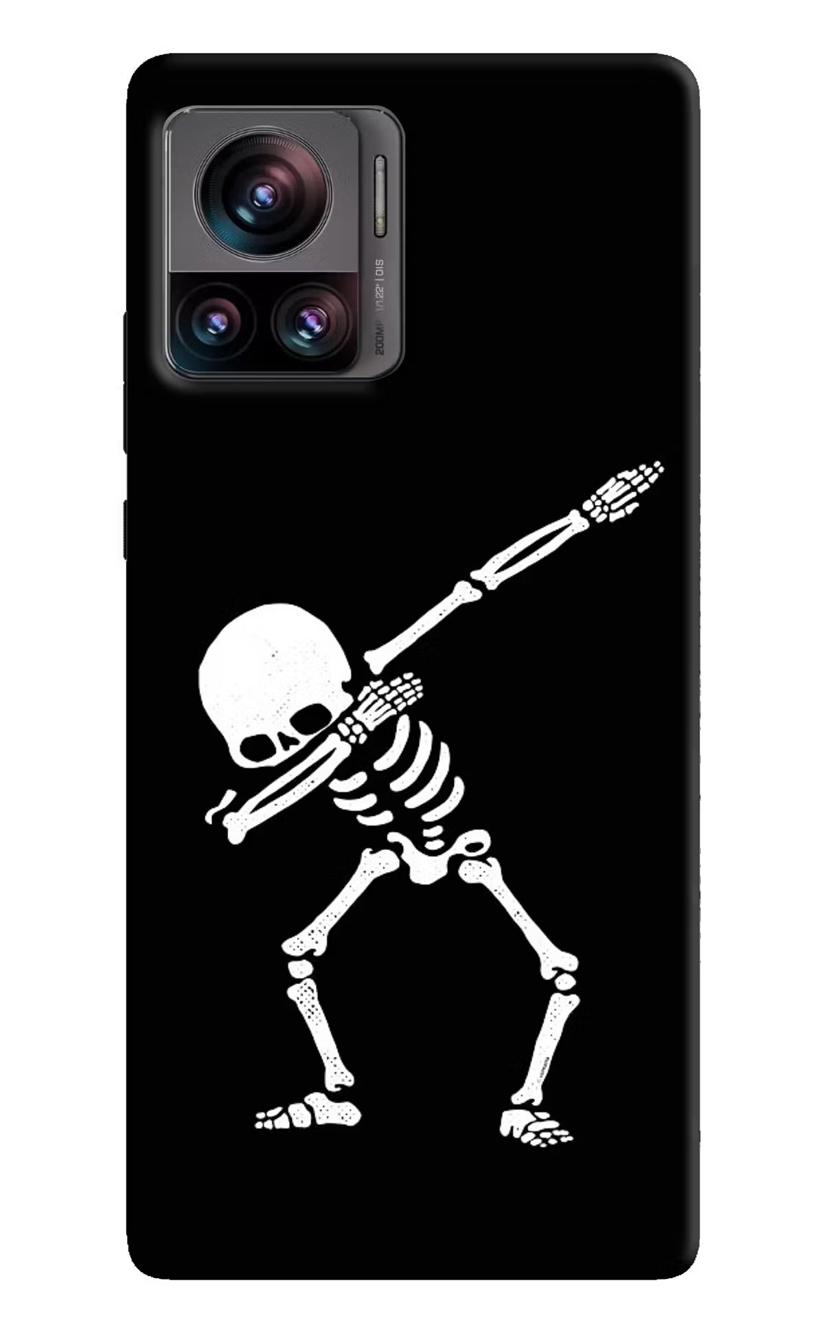 Dabbing Skeleton Art Moto Edge 30 Ultra Hard Case Back Cover by Casekaro
