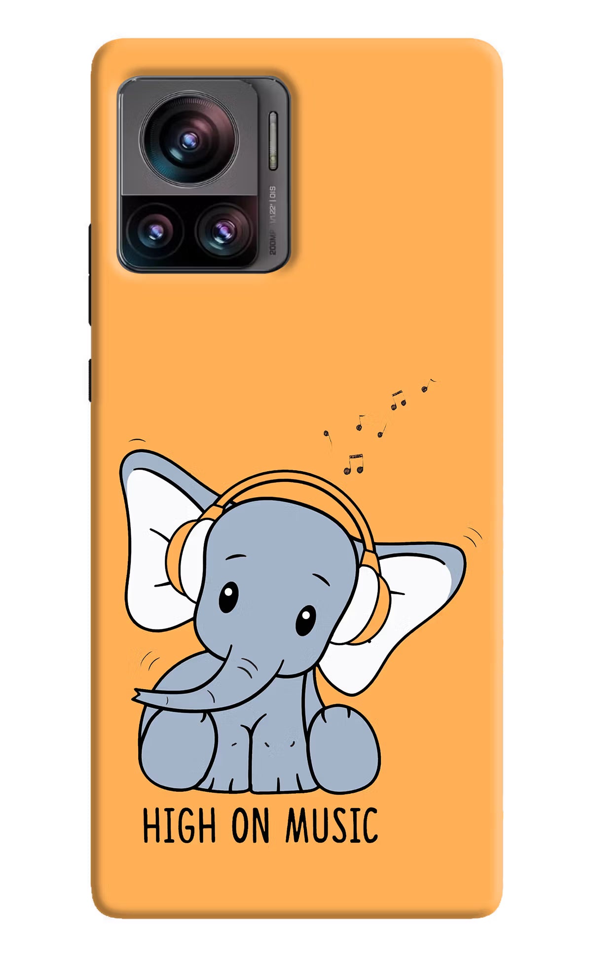 High On Music Moto Edge 30 Ultra Hard Case Back Cover by Casekaro