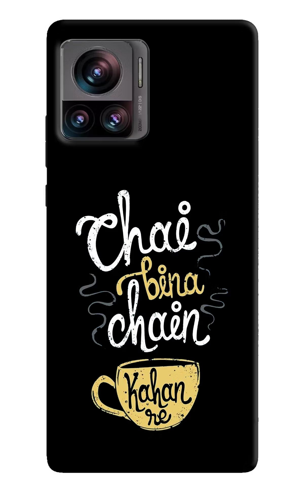 Chai Bina Chain Kaha Re Moto Edge 30 Ultra Hard Case Back Cover by Casekaro