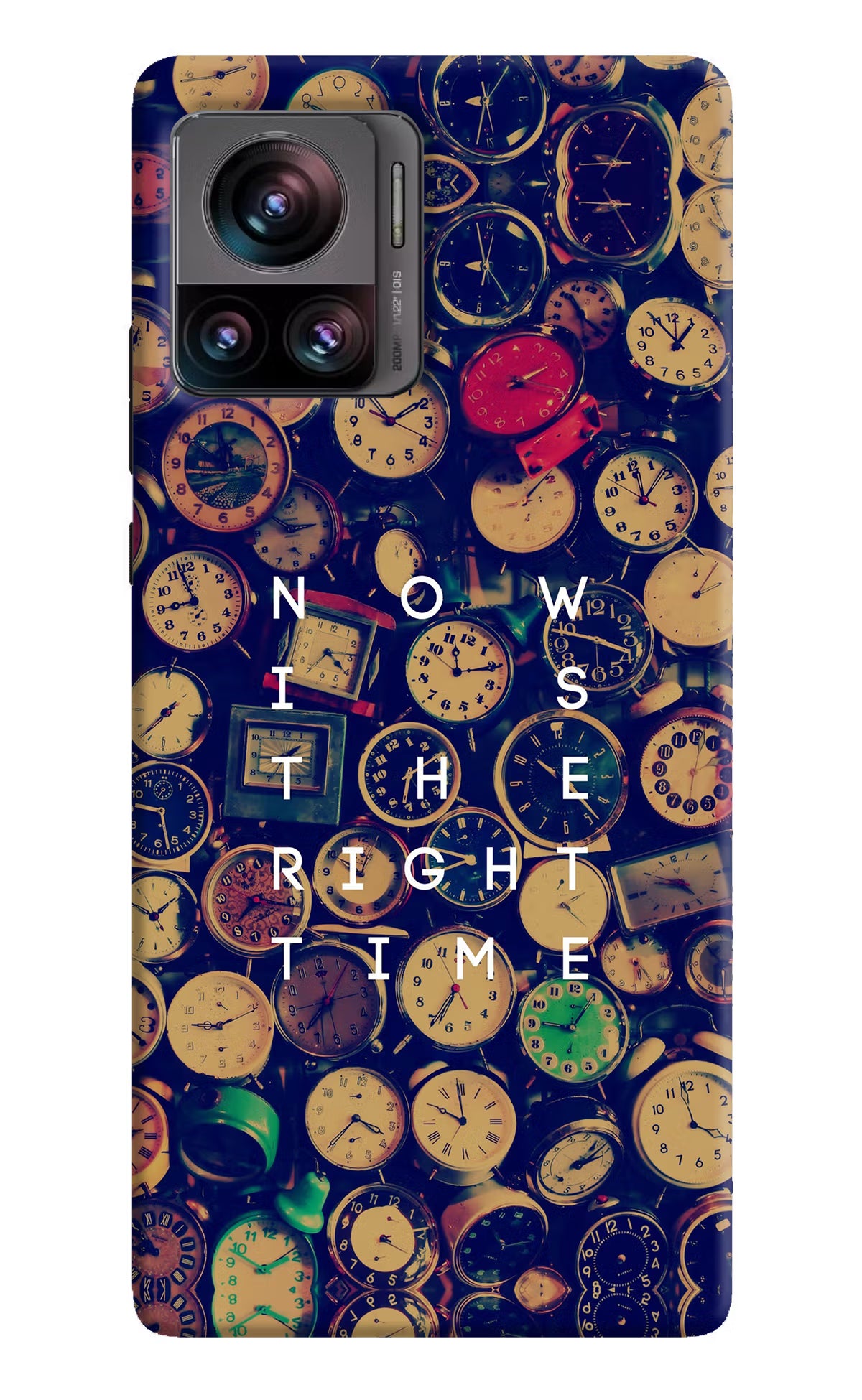 Now is the Right Time Quote Moto Edge 30 Ultra Hard Case Back Cover by Casekaro