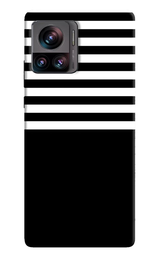 Black and White Print Moto Edge 30 Ultra Back Cover