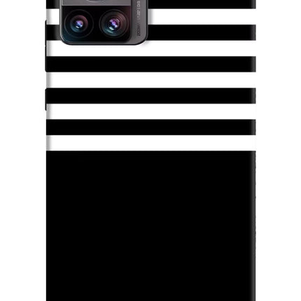 Black and White Print Moto Edge 30 Ultra Hard Case Back Cover by Casekaro