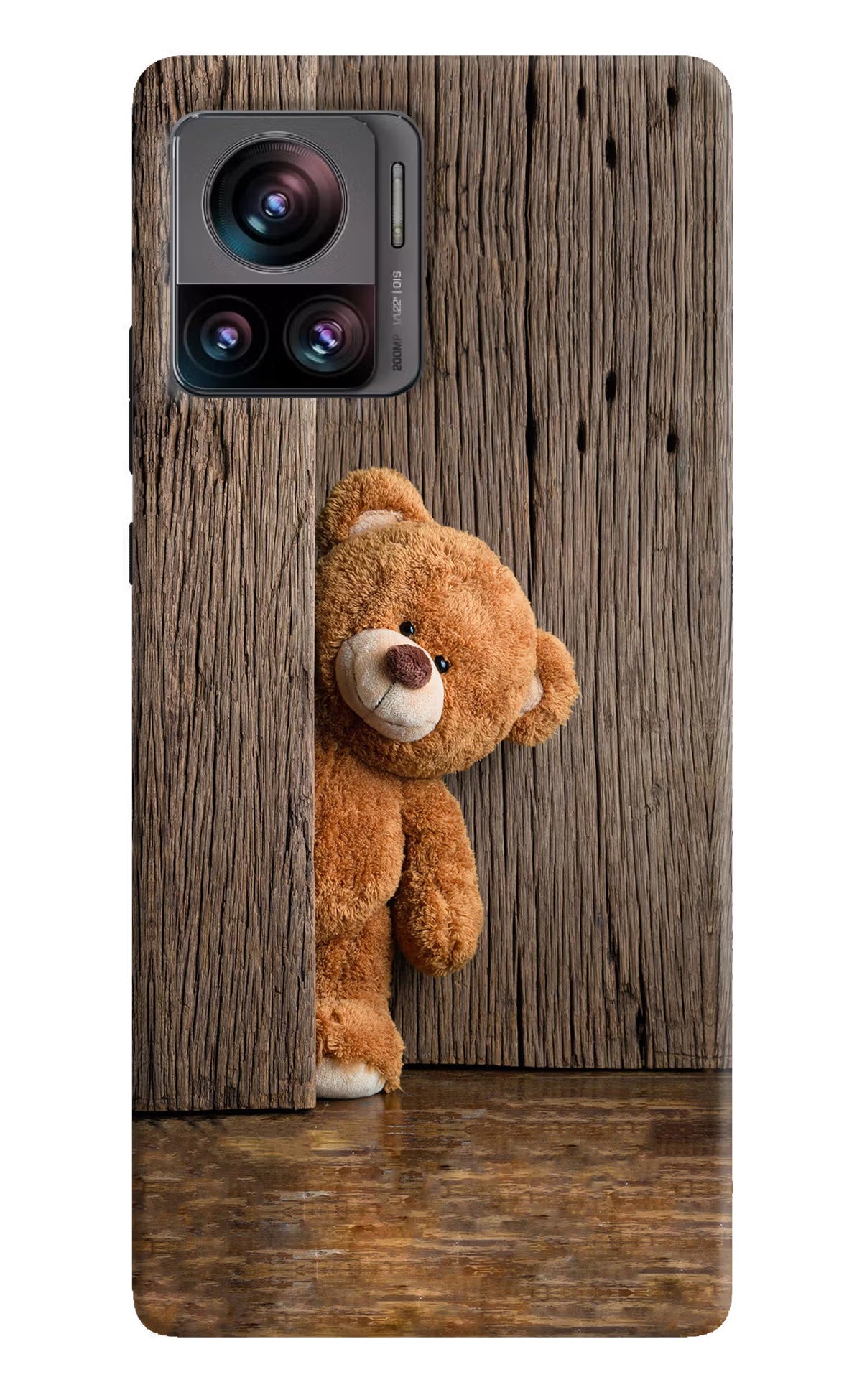 Teddy Wooden Moto Edge 30 Ultra Hard Case Back Cover by Casekaro