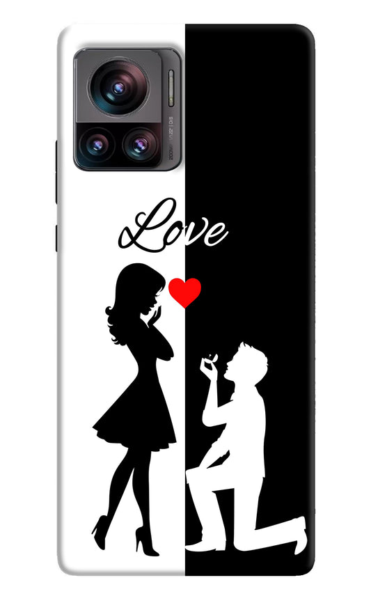 Love Propose Black And White Moto Edge 30 Ultra Back Cover