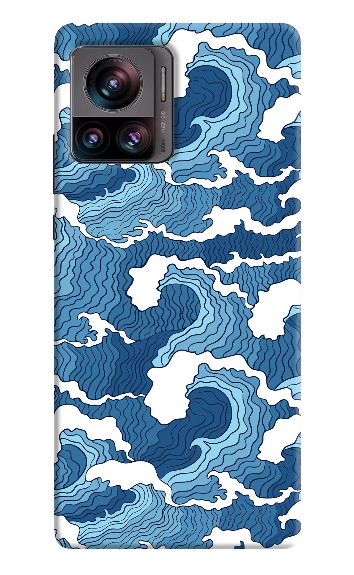 Blue Waves Moto Edge 30 Ultra Hard Case Back Cover by Casekaro