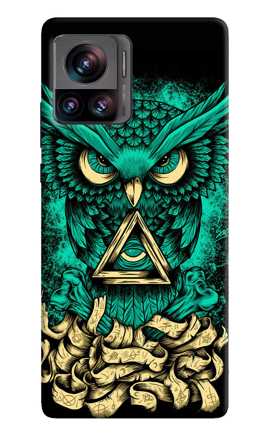 Green Owl Moto Edge 30 Ultra Hard Case Back Cover by Casekaro
