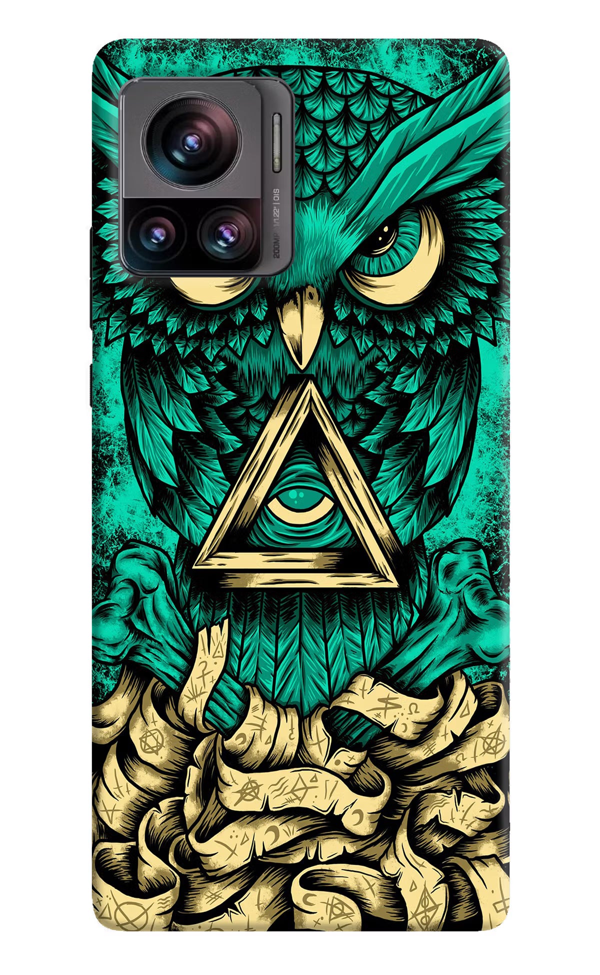Green Owl Moto Edge 30 Ultra Hard Case Back Cover by Casekaro
