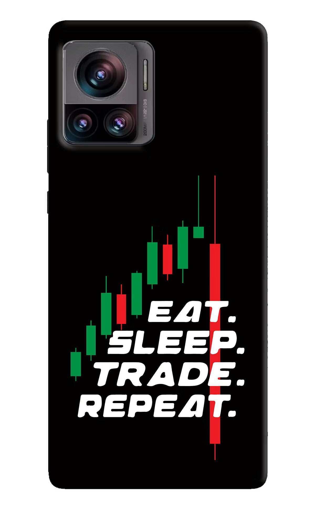 Eat Sleep Trade Repeat Moto Edge 30 Ultra Hard Case Back Cover by Casekaro