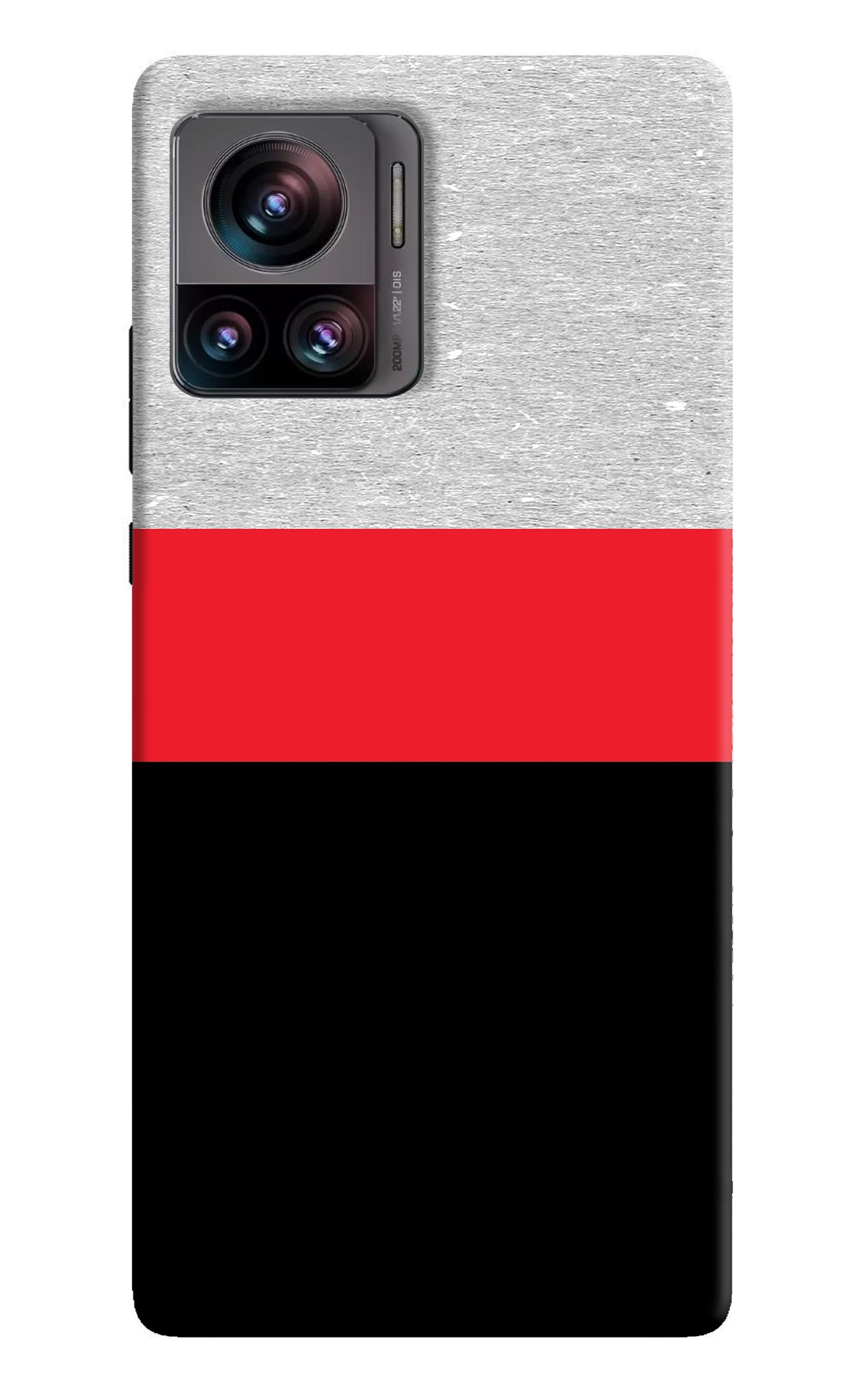 Tri Color Pattern Moto Edge 30 Ultra Back Cover