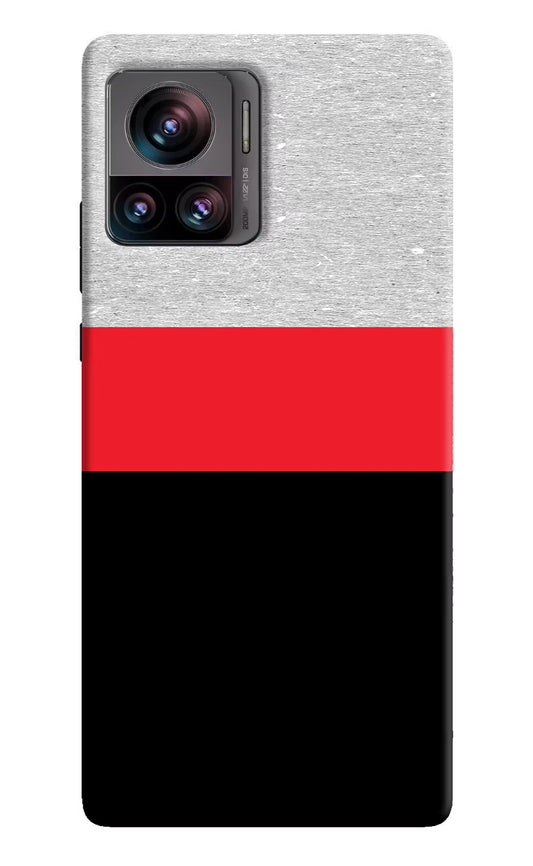 Tri Color Pattern Moto Edge 30 Ultra Hard Case Back Cover by Casekaro