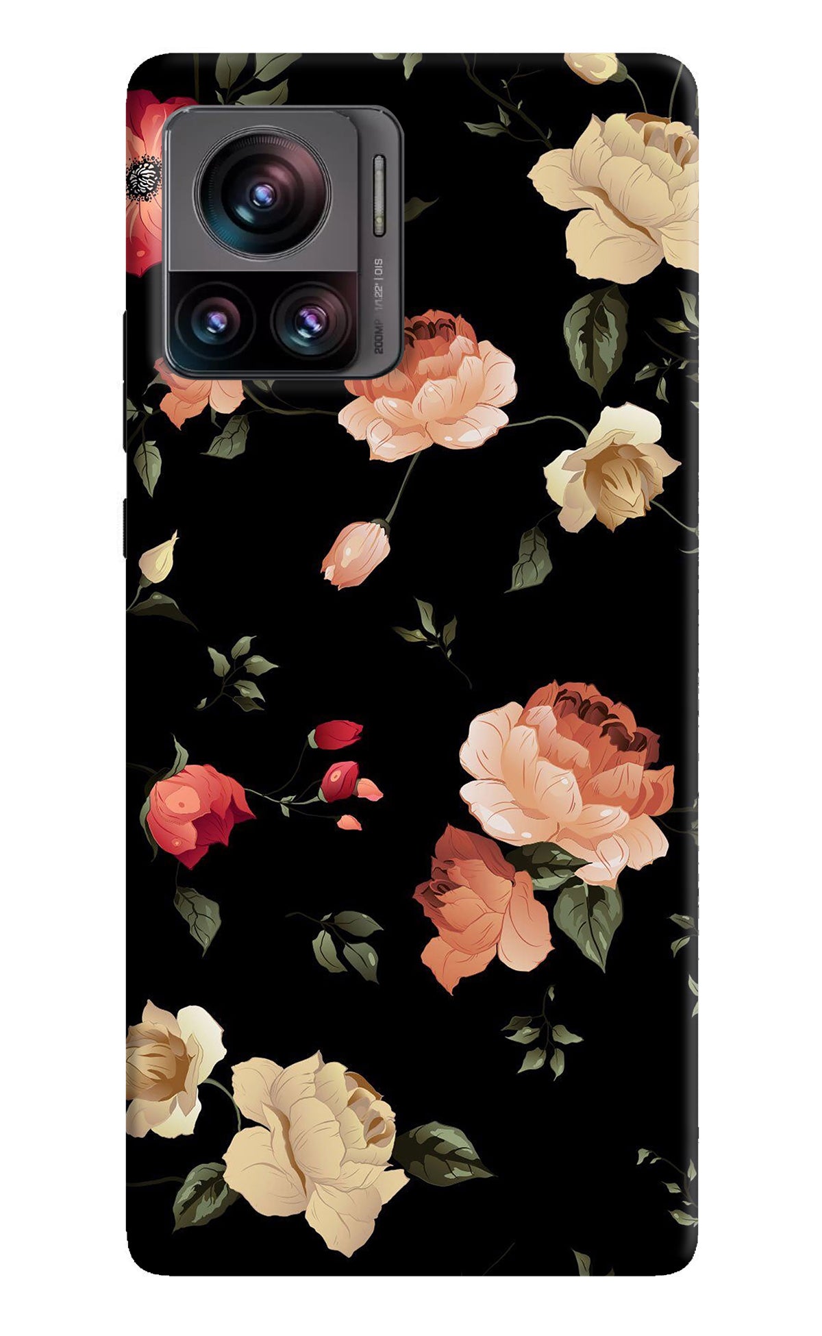 Flowers Moto Edge 30 Ultra Back Cover