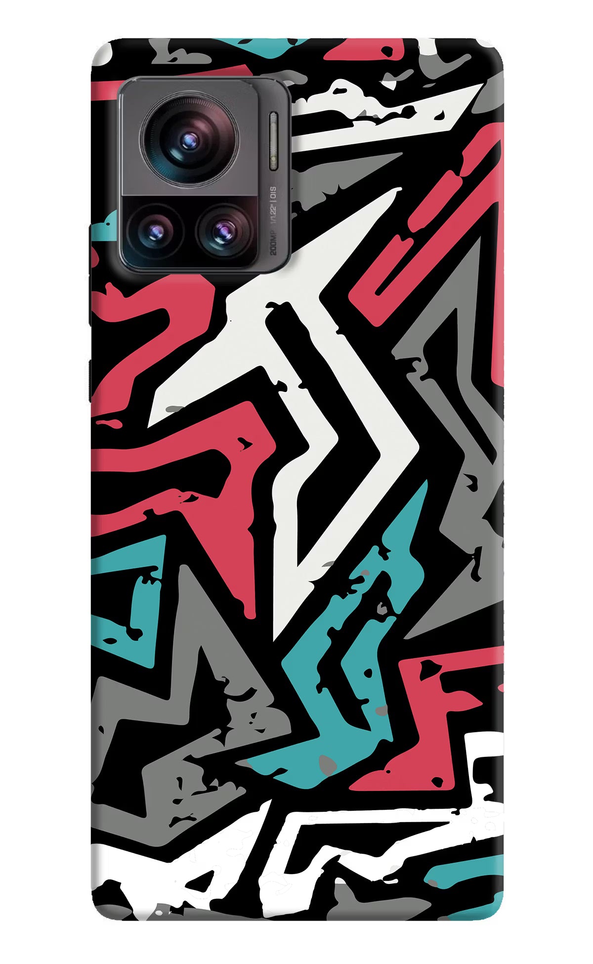 Geometric Graffiti Moto Edge 30 Ultra Hard Case Back Cover by Casekaro