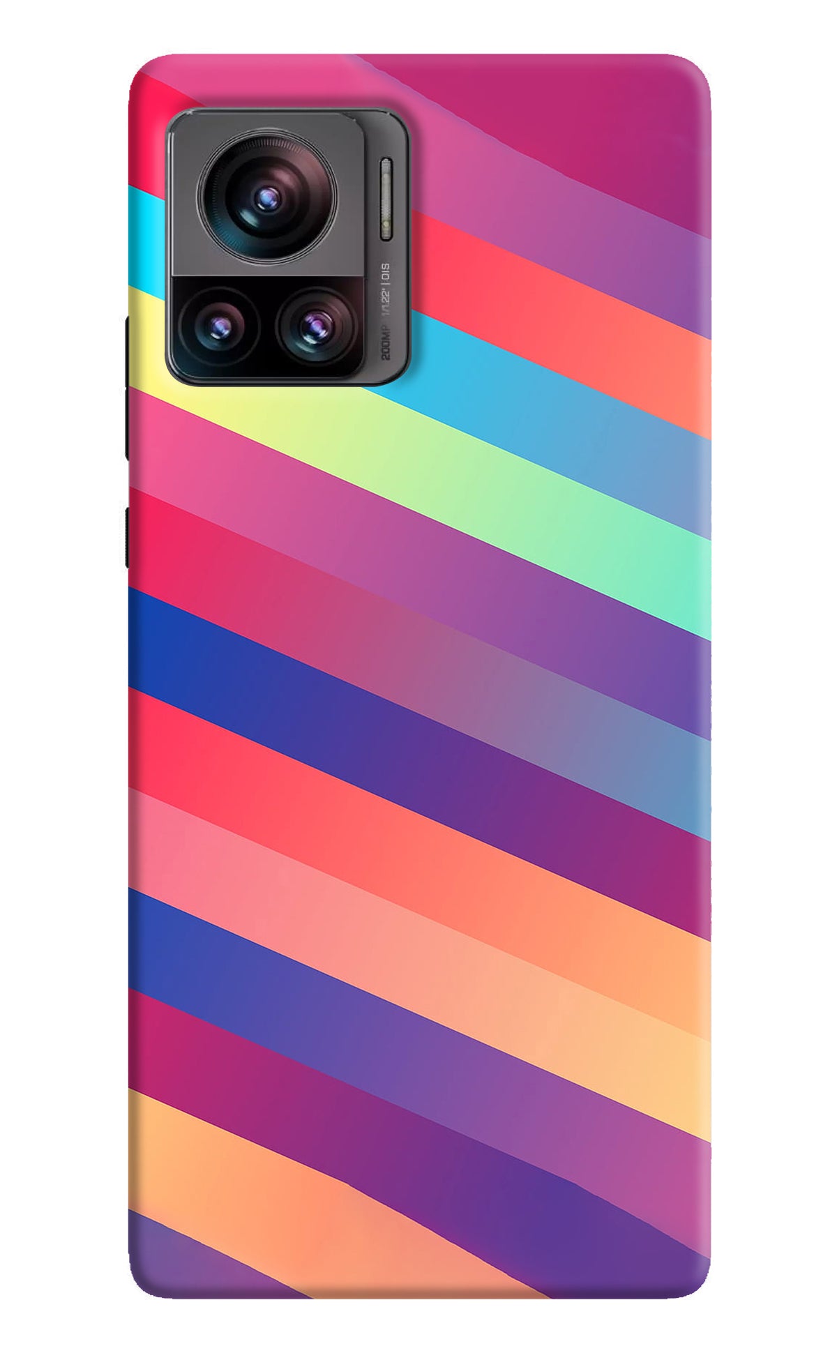 Stripes color Moto Edge 30 Ultra Back Cover