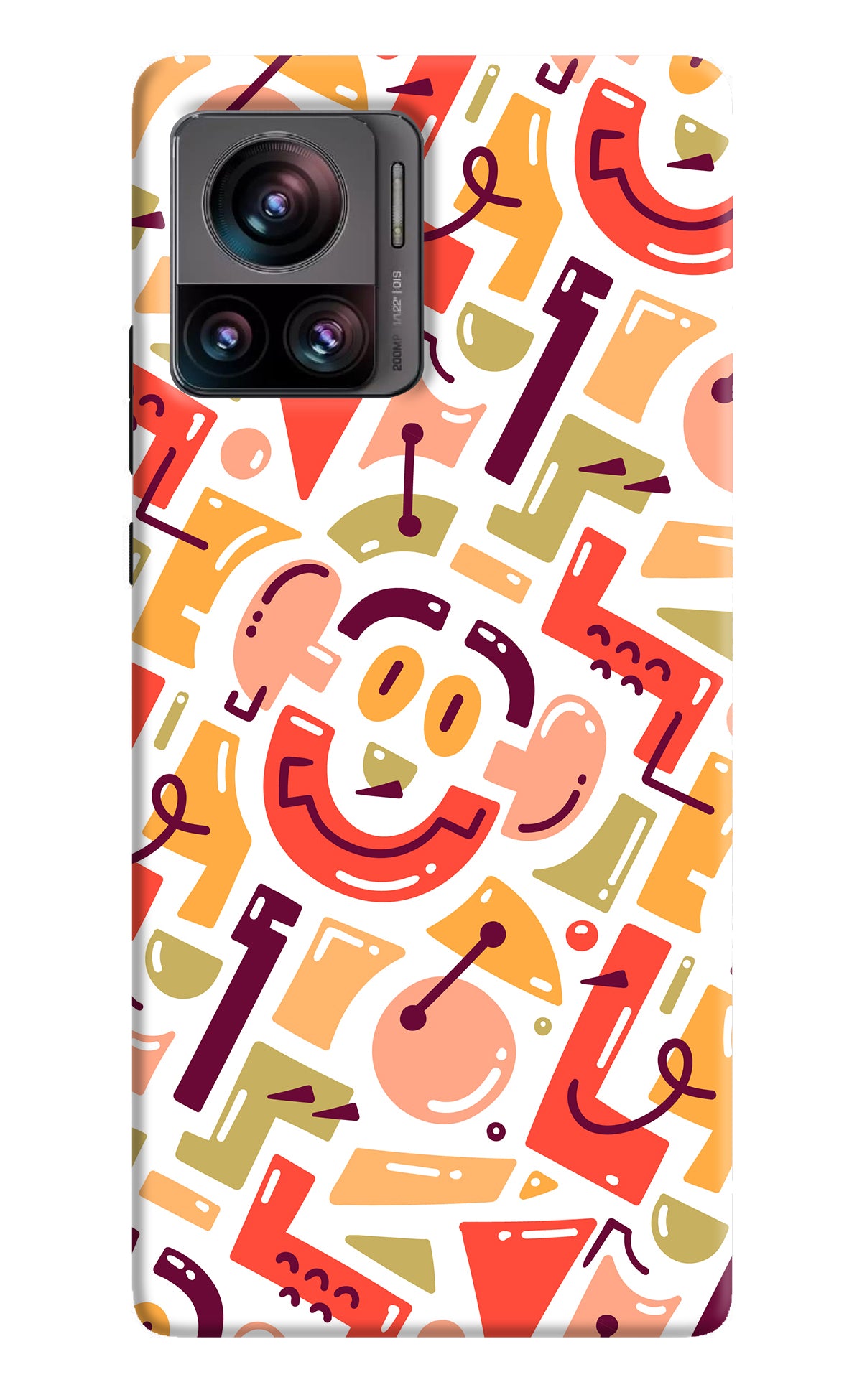 Doodle Pattern Moto Edge 30 Ultra Back Cover