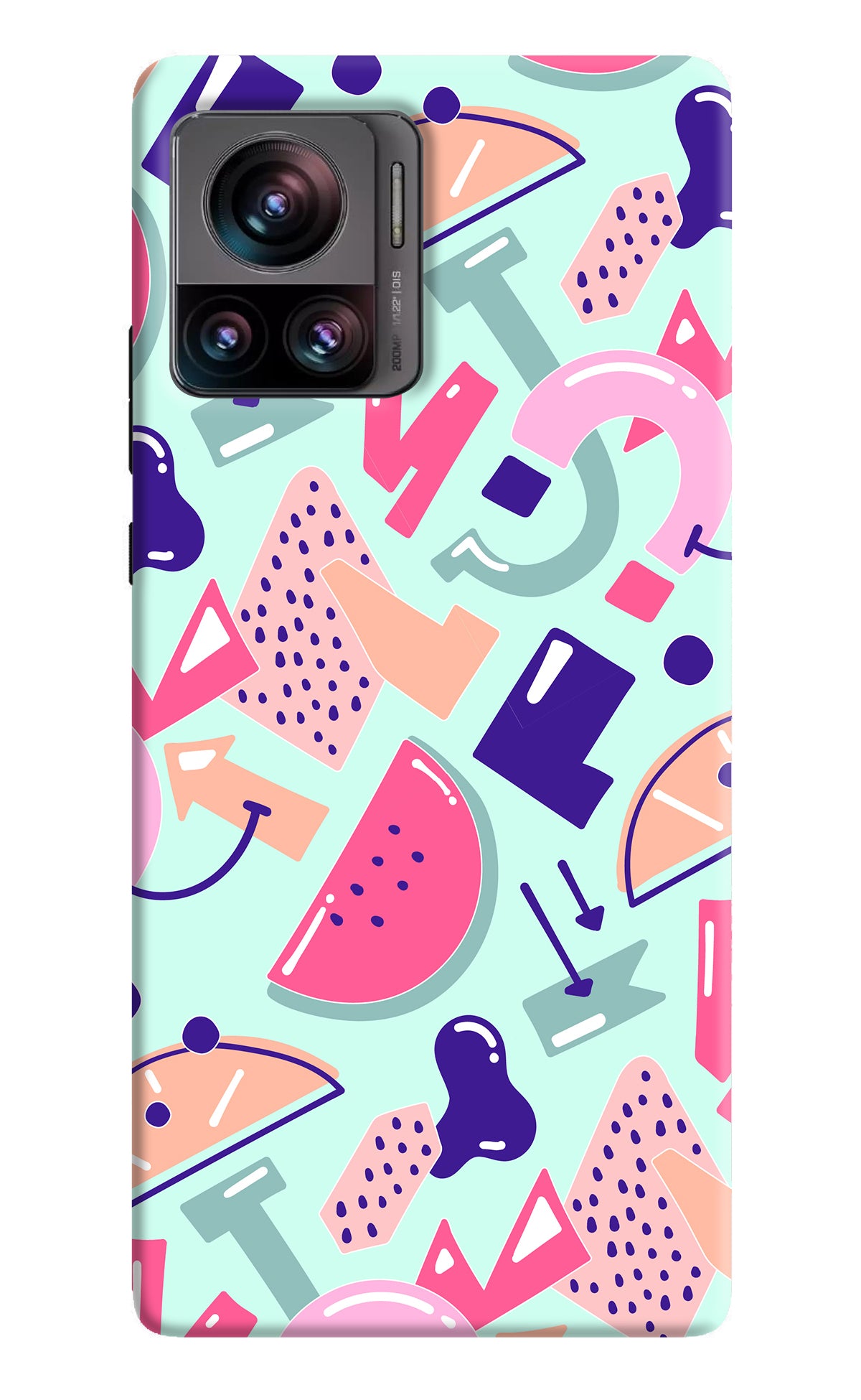 Doodle Pattern Moto Edge 30 Ultra Back Cover