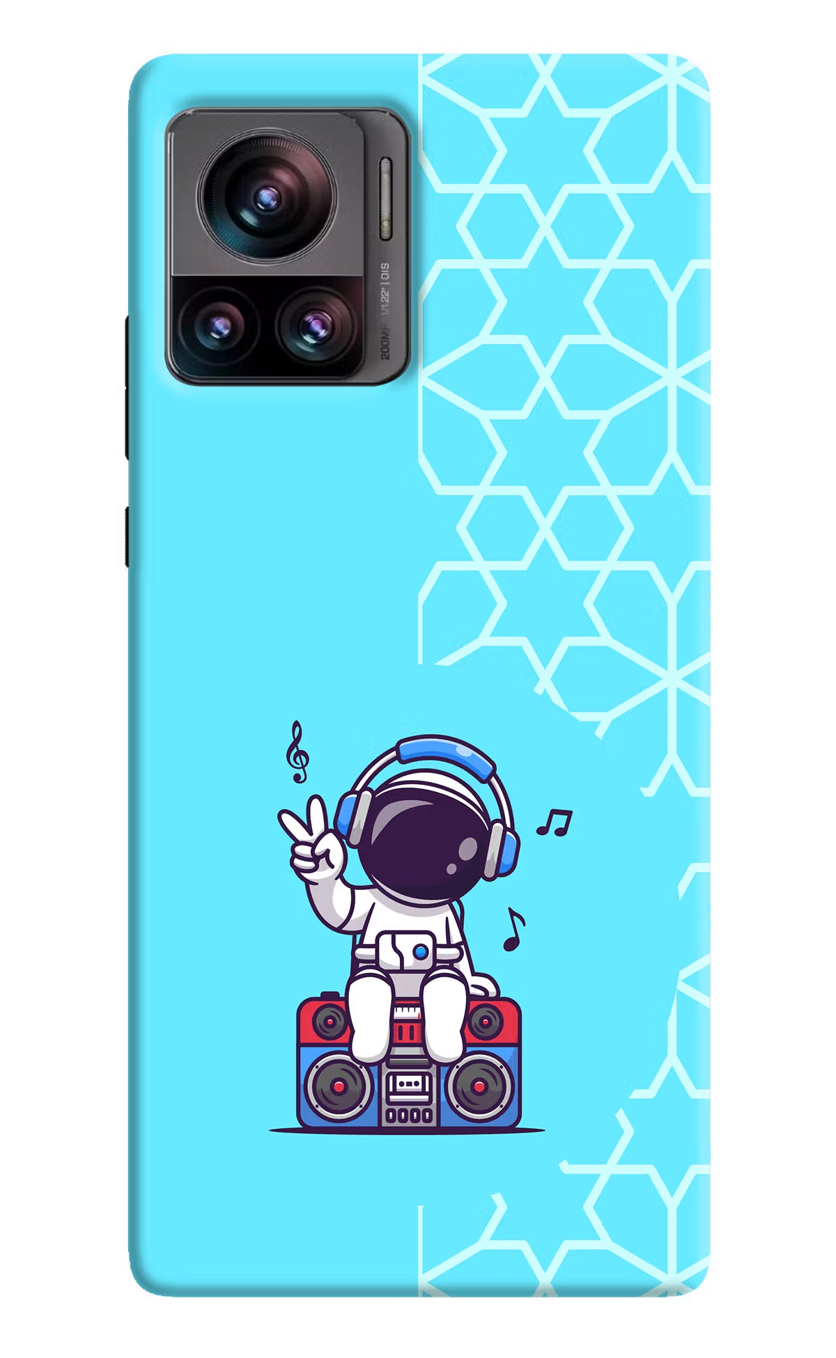 Cute Astronaut Chilling Moto Edge 30 Ultra Hard Case Back Cover by Casekaro