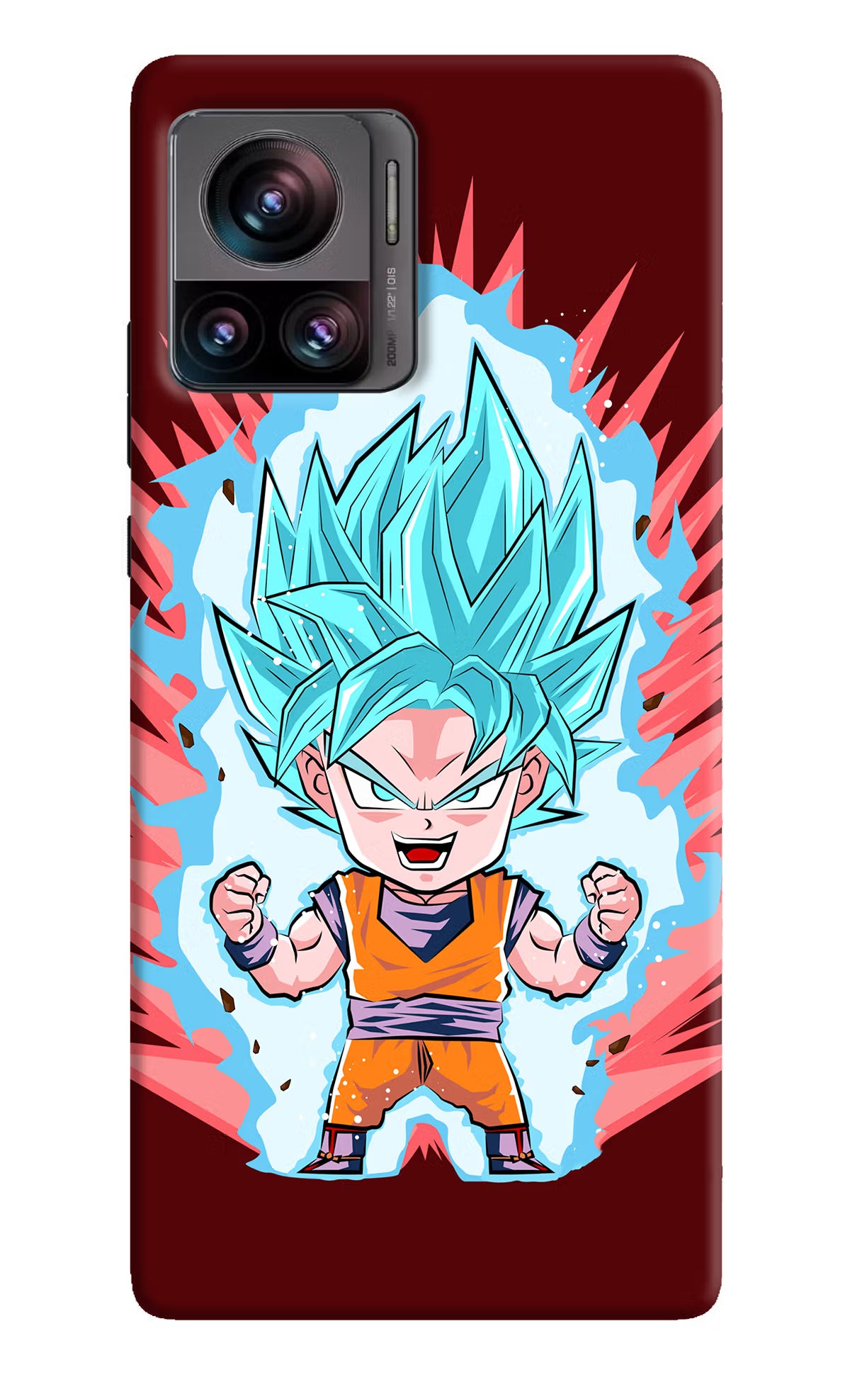 Goku Little Moto Edge 30 Ultra Hard Case Back Cover by Casekaro