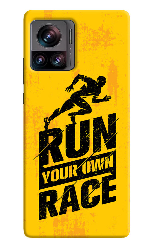 Run Your Own Race Moto Edge 30 Ultra Hard Case Back Cover by Casekaro
