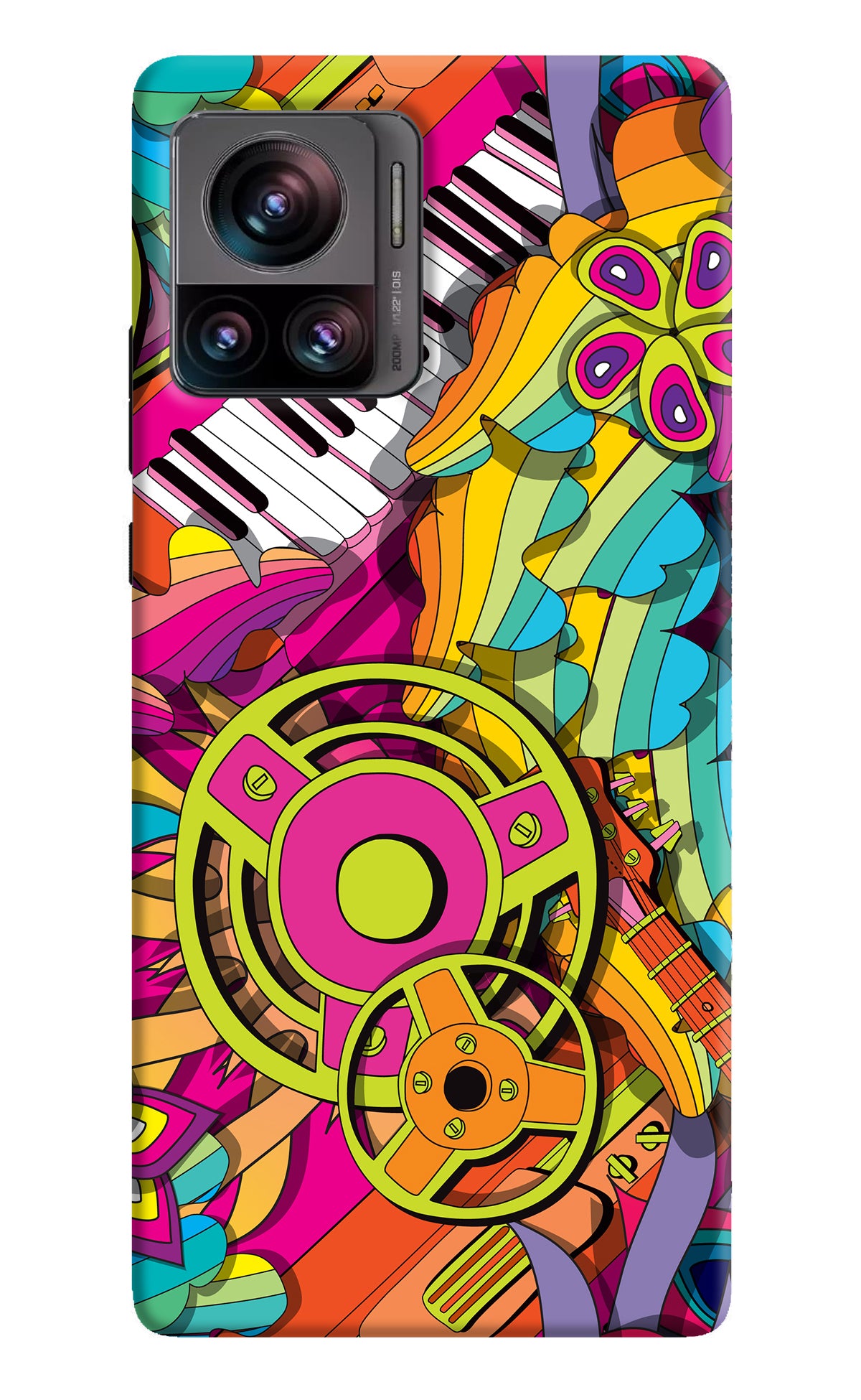 Music Doodle Moto Edge 30 Ultra Back Cover