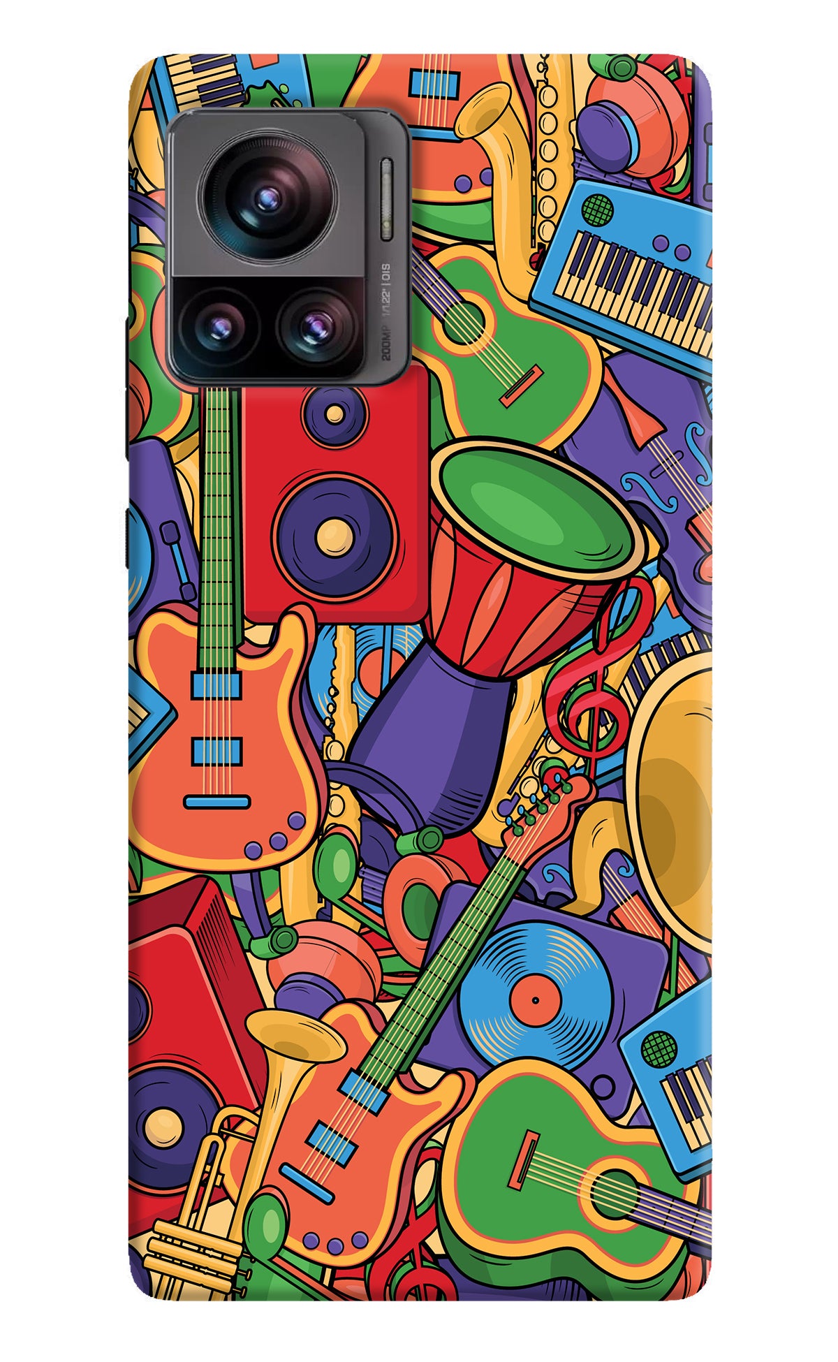 Music Instrument Doodle Moto Edge 30 Ultra Back Cover