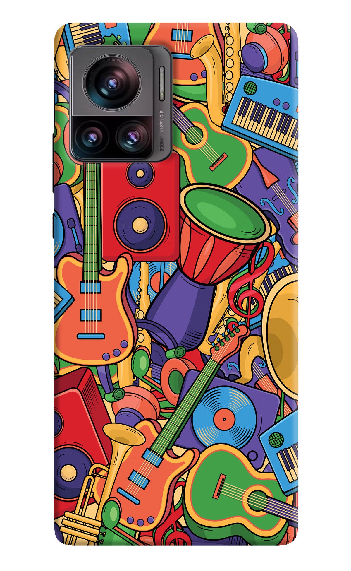 Music Instrument Doodle Moto Edge 30 Ultra Hard Case Back Cover by Casekaro