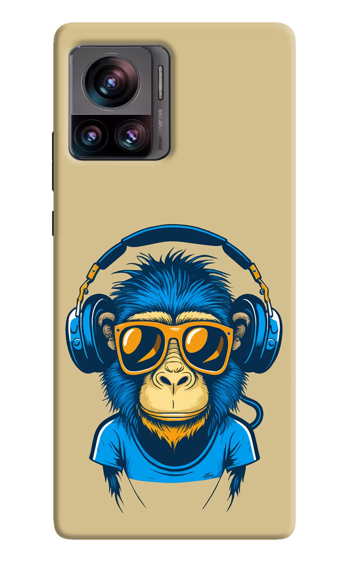 Monkey Headphone Moto Edge 30 Ultra Hard Case Back Cover by Casekaro