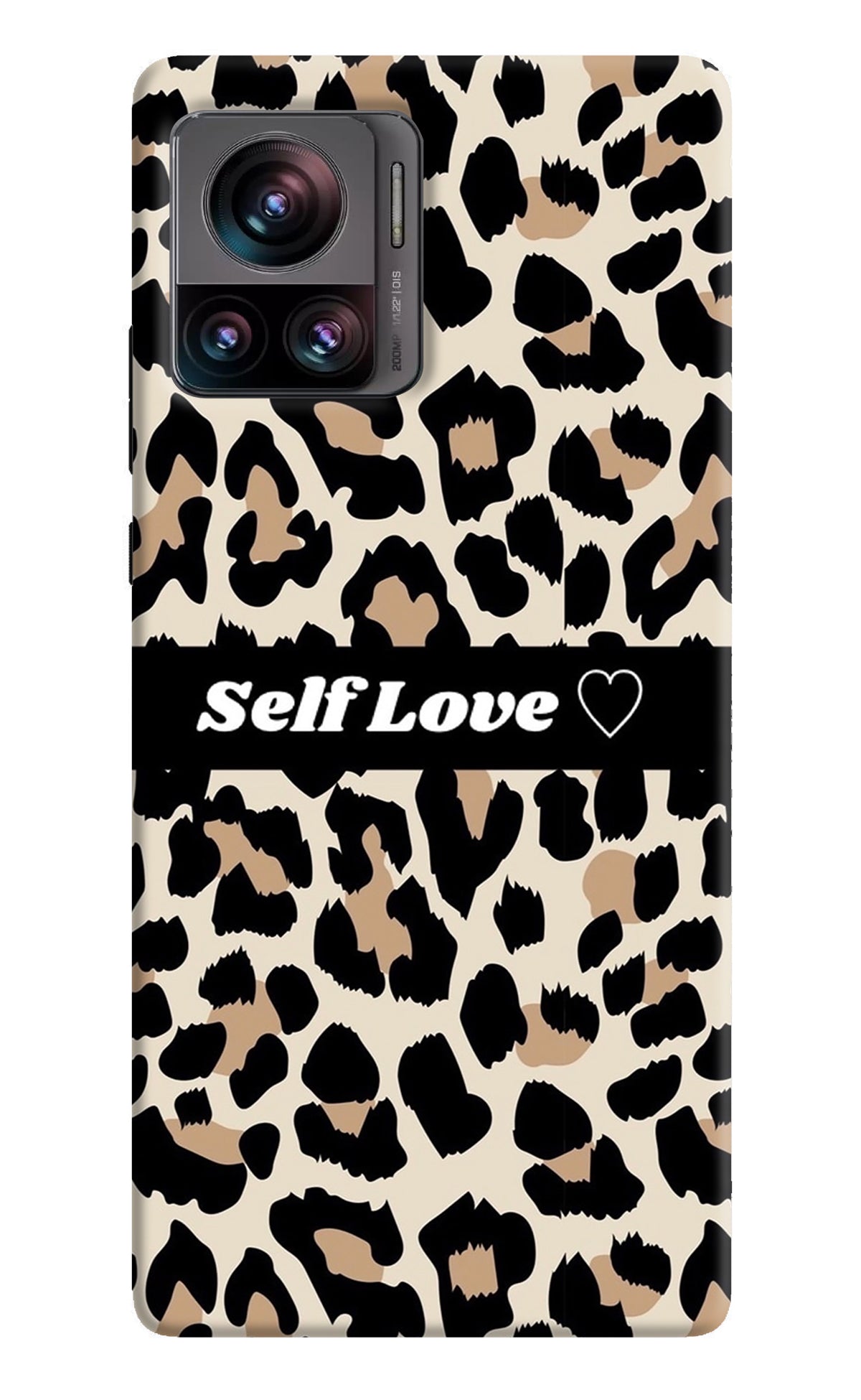 Leopard Print Self Love Moto Edge 30 Ultra Back Cover