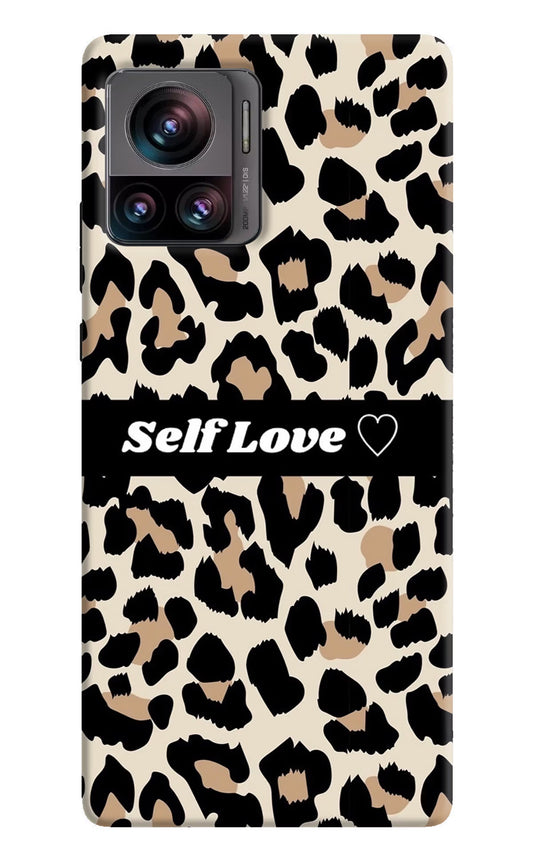 Leopard Print Self Love Moto Edge 30 Ultra Hard Case Back Cover by Casekaro